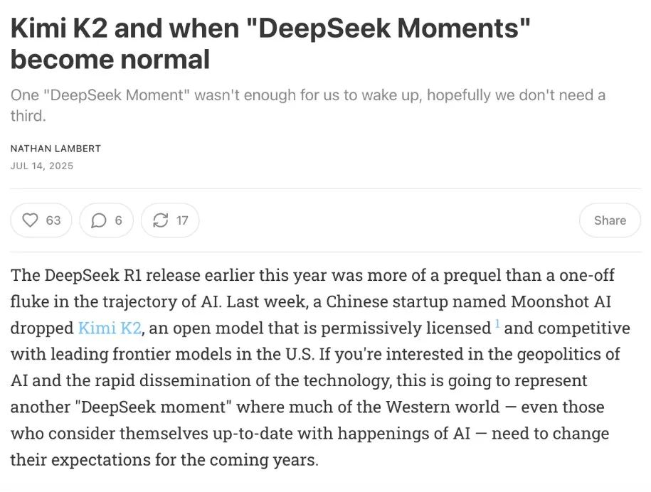 中国AI模型性能突破_KimiK2开源模型_Moonshot api